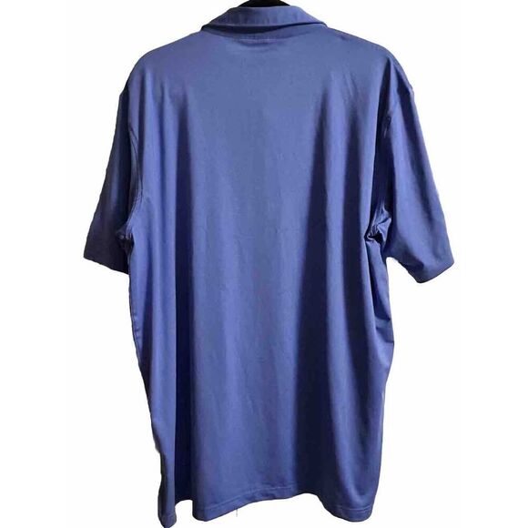Peter Millar Summer Comfort Men’s Size L Blue Golf Polo Shirt PGA Tour Logo - Picture 2 of 11